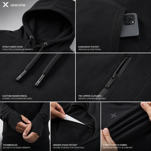 Sudadera con Capucha X Sports City para Hombre, Personalizada, de Algodón y Poliéster, 360 GSM, con Acabado y Diseño Simple y Gráfico, con Estampado Reflectante - Product Image 4