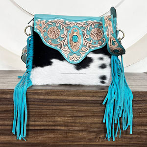 Sac à bandoulière élégant en cuir de vachette fait main pour femme, style western, vente en gros directe d'usine - Product Image 4