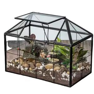 Big Glass Terrarium With Metal <b>Frame</b> <b>Large</b> Indoor Planter For Home Office Living Room And Modern Decor Styling From India - Product Image 1