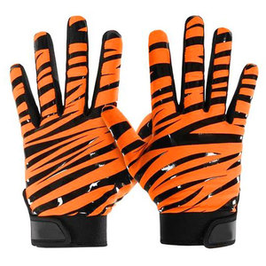 Guantes de Fútbol Americano de Alta Calidad Ultra-Agarraderos para Jóvenes y Adultos, de Cuero Transpirable con Logotipo Impreso - Product Image 1