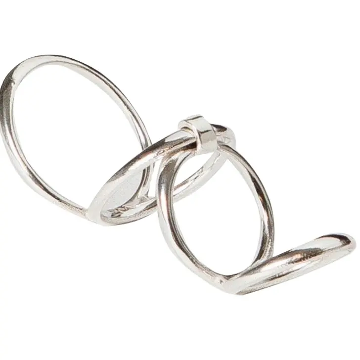 Schöner Schmuck Design Silber Farbe Schienen ring