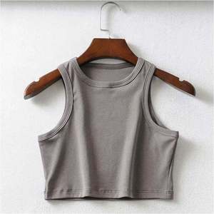 Premium High Quality Women's Ribbed tank <b>Top</b> Crop <b>Top</b> Breathable Stretch Able Quick Dry Customized logo and Design Yoga Suit - Product Image 4