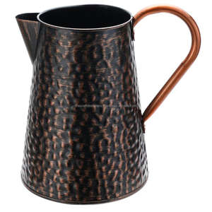 Galvanized Water <b>Jug</b> <b>Watering</b> Can Farmhouse Home Decor Rustic Metal Planter Flower Pot Decorative <b>Watering</b> Pot Hammered Design - Product Image 2