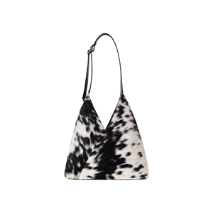 Women's Hobo Shoulder Bag Glaze Hairon Leather Large Tote Genuine Leather Handbag Fashion Polyester Lining - Product Image 2