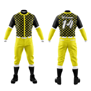 Ensemble d'uniformes de baseball de haute qualité, maillot et pantalon personnalisés par sublimation, collection de vêtements d'équipe durables et respirants - Product Image 3