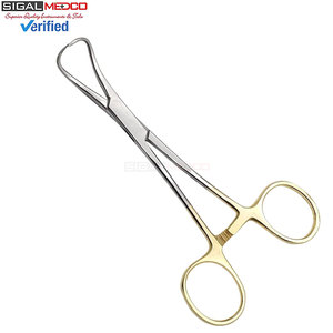 Pinzas para toallas Backhaus, paquete de 3, 5 pulgadas, chapadas en oro, instrumentos quirúrgicos manuales con mecanismo de bloqueo para asegurar paños quirúrgicos - Product Image 6