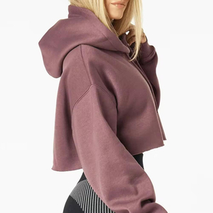 Sudadera con Capucha Corta para Mujer, Estilo 2026, 100% Algodón, Cuello Redondo, Transpirable, Manga Larga, Informal - Product Image 2