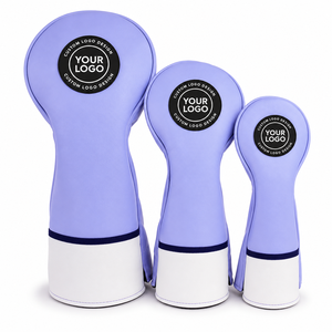 Fundas para Palos de Golf de Cuero Genuino con Logotipo Personalizado, Duraderas y de Alta Calidad, Impresión Digital, Cierre con Banda Elástica - Product Image 1