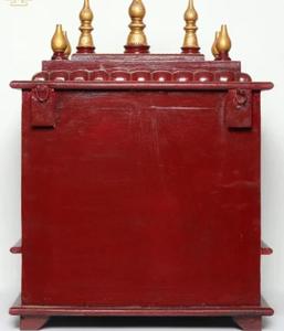 Portes de Mandir Pooja en bois de Sheesham, artisanales, artistiques et durables |   Temple traditionnel à domicile Vastu |   Élégant Puja Ghar en bois brun - Product Image 5