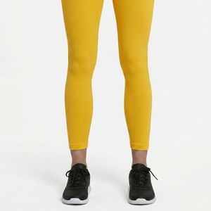 Leggings de sport côtelés sans couture pour femme, taille haute, pour yoga, entraînement, gym, course à pied - Product Image 5