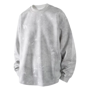 T-shirt Homme Oversize 2026 à Manches Longues Rayé Tie-Dye Vintage Col Rond en Tissu Jersey Écologique Marque Personnalisée Bangladesh - Product Image 1