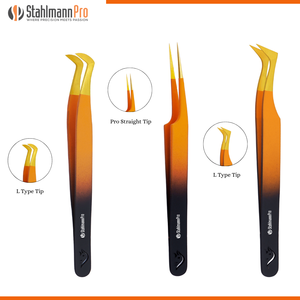 Pince à épiler professionnelle de haute qualité avec logo personnalisé, en acier inoxydable, pointes pointues, soin des yeux, par Stahlmann Pro - Product Image 3