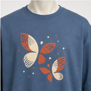 Camiseta Oversize de Algodón 100% con Hombros Caídos y Gráfico de Pétalos, de Secado Rápido y Manga Corta para Hombre, Estilo Casual Contemporáneo - Product Image 6
