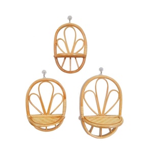 Multiple Designs Rattan Wall Hanging <b>Hooks</b>/<b>Shelves</b> Handicrafts Home Living Decor - Product Image 3