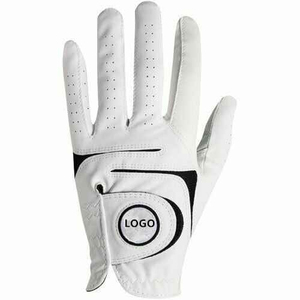 Guante de Golf de Alta Calidad, Blanco, de Cuero Genuino, para Mano Derecha, Antideslizante, con Cierre de Velcro, Unisex, Protección UV - Product Image 1