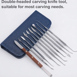 10pcs/<b>set</b> Metal Manual Dental Wax Carving Tools Spatula <b>Plaster</b> Knife Practical Versatile Teeth Whitening Kit Dentistry - Product Image 1