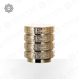 Tapas de Perfume de Marca Privada, Estilo Mármol y Oro, para Cuidado de la Piel, Estilo Dubái y Árabe, con Grabado y Base Metálica - Product Image 2