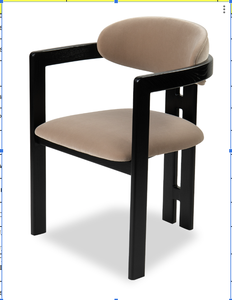 Chaise de salle à manger avec accoudoirs en teck recyclé massif, design moderne, pour ensemble de salle à manger - Product Image 4