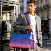 Personaliza tu Bolsa de Viaje con Logotipo, Material PU de Alta Calidad, Gran Capacidad, Ligera, Ajustable, Múltiples Bolsillos