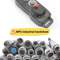 Generador de Pulsos Manual Precableado MPG con Volante de PVC de Alta Eficiencia, Voltaje Nominal 220V, Conector Circular para Torno CNC