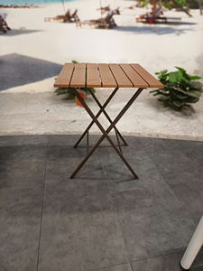 Lumetal Modern Outdoor <b>Folding</b> <b>Coffee</b> <b>Table</b> Set Iron Frame PS Slat Durable Comfortable Convertible Extendable Easy Assembly 1 - Product Image 2
