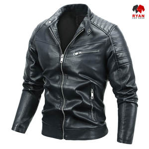 Chaqueta de Cuero Personalizada Ryan Pro Gear para Hombre, Tejido Cómodo y Transpirable con Logotipo Personalizado, Corte Regular - Product Image 1