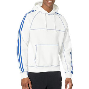 Sweat à capuche sur mesure OEM pour homme, coupe oversize, avec surpiqûres blanches, pull à capuche personnalisé pour homme, coupe carrée, en tissu épais - Product Image 5