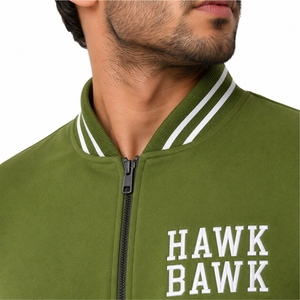 Veste varsity premium pour homme, style vêtements d'équipe personnalisés, confortable pour tous les jours, mode streetwear moderne, veste varsity zippée pour homme - Product Image 5