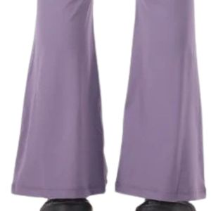 Pantalon évasé taille haute uni pour femme, extensible, coupe ajustée, style legging de yoga, jambe large, décontracté, coupe bootcut, respirant - Product Image 3