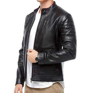 Vintage Style Casual Men's Black Leather Jacket Custom Design Premium Quality Outerwear Men's Leather Jacket For <b>Online</b> Sale - Product Image 4