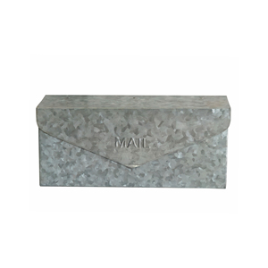 Green Metal Wall Mount Mailbox Embossed Mail Front Access Non Locking Outdoor Letter <b>Box</b> - Product Image 4