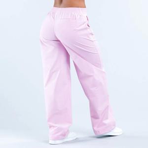 กางเกงจ็อกเกอร์ผู้หญิงเอวยางยืดพร้อมเชือกรูดขากว้างกางเกงวิ่งขาตัดกัน - Product Image 5