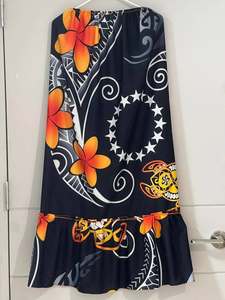New Design Polynesian Hawaii <b>Floral</b> Printed Breathable Embroidered Eco-Friendly Formal Women <b>Skirts</b> Natural Waist <b>Long</b> - Product Image 1