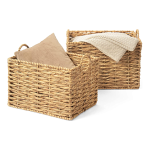 Water Hyacinth <b>Basket</b> With Handle Nice Style, Eco-Friendly <b>Basket</b> Best Storage Solution For Bedroom, Living Room From Vietnam - Product Image 1