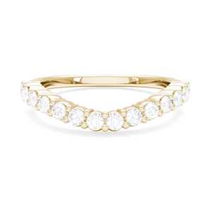 Anillo Apilable con Diamante Cultivado en Laboratorio de Corte Redondo, Personalizado en Oro Sólido de 14K o 18K, con Engaste de Puntas, Anillo de Boda Minimalista y Delicado, Fabricante - Product Image 1