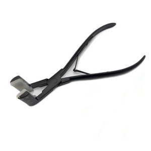 Wholesale Custom Logo Professional Black Matte Stainless Steel Hair Extensions Plier <b>Surgical</b> Grade Hair Extension Tools - Product Image 1