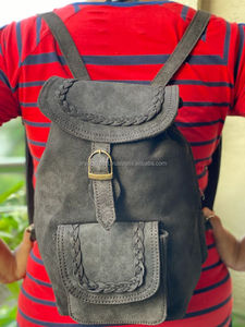 Sac à dos en cuir suédé véritable pour femme, sac à dos fait main, dernier Style - Product Image 5