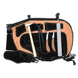 Kit de Herramientas para Herrador Equino con Martillo, Cortaúñas para Cascos, Delantal, Cuchillo para Cascos de Doble Cara con Hoja Afilada y Curva, Lima de Cascos de Doble Cara - Product Image 1