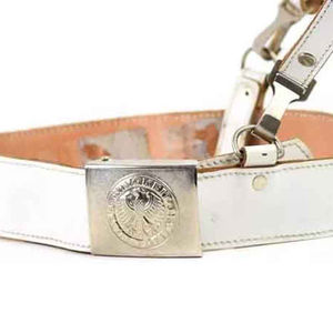 Ceinture Stable Personnalisée de Qualité Supérieure en Cuir Allemand Véritable Blanc avec Sangle d'Épaule – Nouveau Style 2026 pour Usage Quotidien - Product Image 4