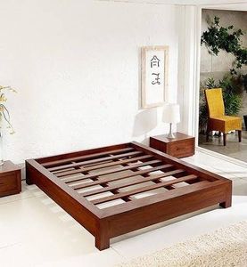 Modern Solid Teak Timber <b>Platform</b> <b>Bed</b> <b>Frame</b> Low Profile Japanese Style Bedroom Furniture - Product Image 1