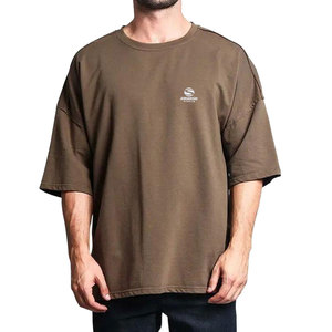 เสื้อยืดโอเวอร์ไซส์สั่งทำขายส่งสำหรับผู้ชาย ผ้าฝ้าย 100% เนื้อหนา ระบายอากาศได้ดี ทรงไหล่ตก พิมพ์ลายกราฟิก สไตล์วินเทจ แบบเรียบ - Product Image 1