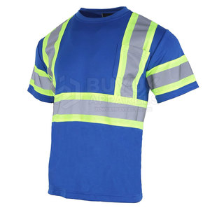 เสื้อทำงานนิรภัยสะท้อนแสงแบบมองเห็นได้ชัดเจน แขนสั้น ระบายอากาศได้ดี ผลิตจากโพลีเอสเตอร์ 100% ป้องกันไฟ - Product Image 3