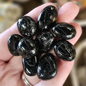 genuine black tourmaline tumbled stones premium high gloss polished schorl pocket <b>crystals</b> fauthentic dark schorl <b>mirror</b> polish - Product Image 1