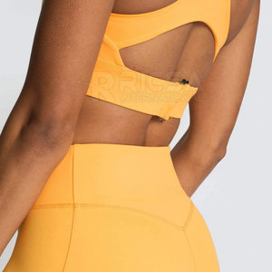 Ensemble de yoga respirant sans coutures avec logo frontal, tissu extensible, ensemble deux pièces pour le fitness, le yoga, la course à pied, l'entraînement, vêtements de sport - Product Image 6