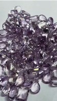 Lot de 130 pierres précieuses naturelles d'améthyste bleue, coupes ovales et octogonales 13x10mm, 16x12mm, 18x13mm, 1140 carats, Iroc Sales Rose De France