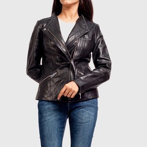 Women's PU Leather Motorcycle <b>Jacket</b> Stand Collar Zipper Closure Slim Fit <b>Biker</b> Style Autumn Wear 2026 - Product Image 3