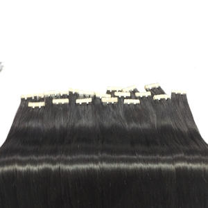 Extensions de cheveux naturels bruts non traités à bandes adhésives invisibles et sans couture, extensions de cheveux humains vierges à trame de peau - Product Image 1