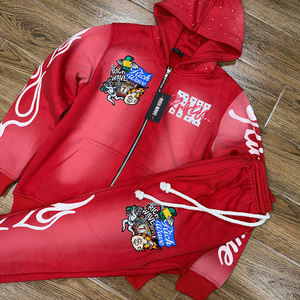 Ensemble de jogging tendance brodé et sérigraphié, 100 % coton éponge, délavé à la pierre, effet soleil, qualité supérieure - Product Image 3
