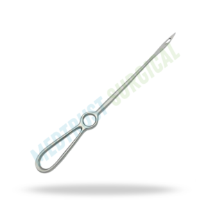 Aguja de sutura Buhner de 12 pulgadas, instrumento obstétrico veterinario para el tratamiento del prolapso vaginal - Product Image 3