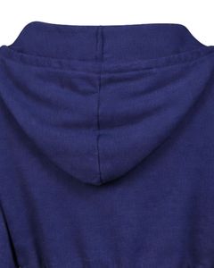 Womens Navy Blue <b>Cropped</b> <b>Zip</b> <b>Up</b> Hoodie Slim Fit Long Sleeve Casual Streetwear Cotton Fleece Sweatshirt Custom Logo ODM Factory - Product Image 6